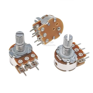 WH148 Single 5 Pin B5K/10K/20K/50K/100K Power Amplifier Volume Audio Potentiometer ปรับพร้อมสวิตช์