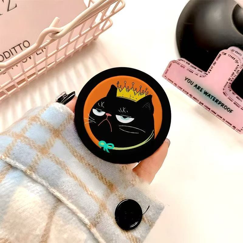 ตลกแมวดํารูปแบบขาตั้งโทรศัพท์เหมาะสําหรับ ไอโฟน 16 มือโปร สูงสุด 12 13 14 15ที่วางโทรศัพท์มาใหม่จับโทรศัพท์