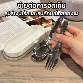 ชุดช้อนส้อมเด็ก อาหารทารก ช้อนข้าว ช้อนซุป อุปกรณ์อาหารเด็ก Baby Spoon Fork Set