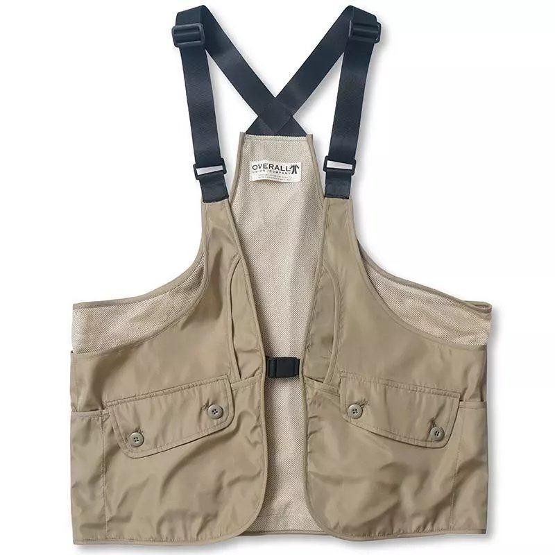 เสื้อกั๊กรtro Street แขนกุดสำหรับผู้หญิงและผู้ชาย ดีไซน์.Multi-Pocket เหมาะสมกับสไตล์ทหารและเครื่องแบบอเมริกัน