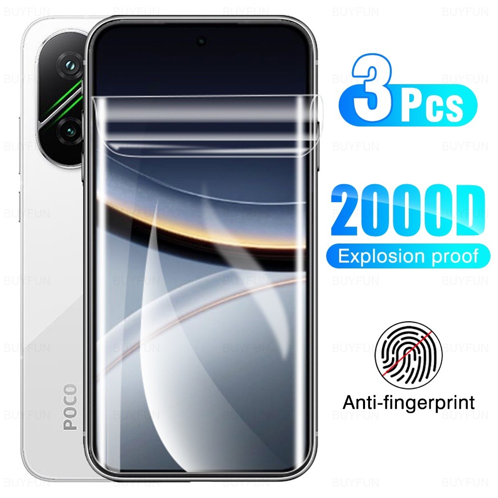 3PCS สําหรับ Xiaomi Poco F7 ฟิล์มป้องกันใส Mi Poco F7 PocoF7 Foco F7 f7 Soft Hydrogel ฟิล์มป้องกันหน