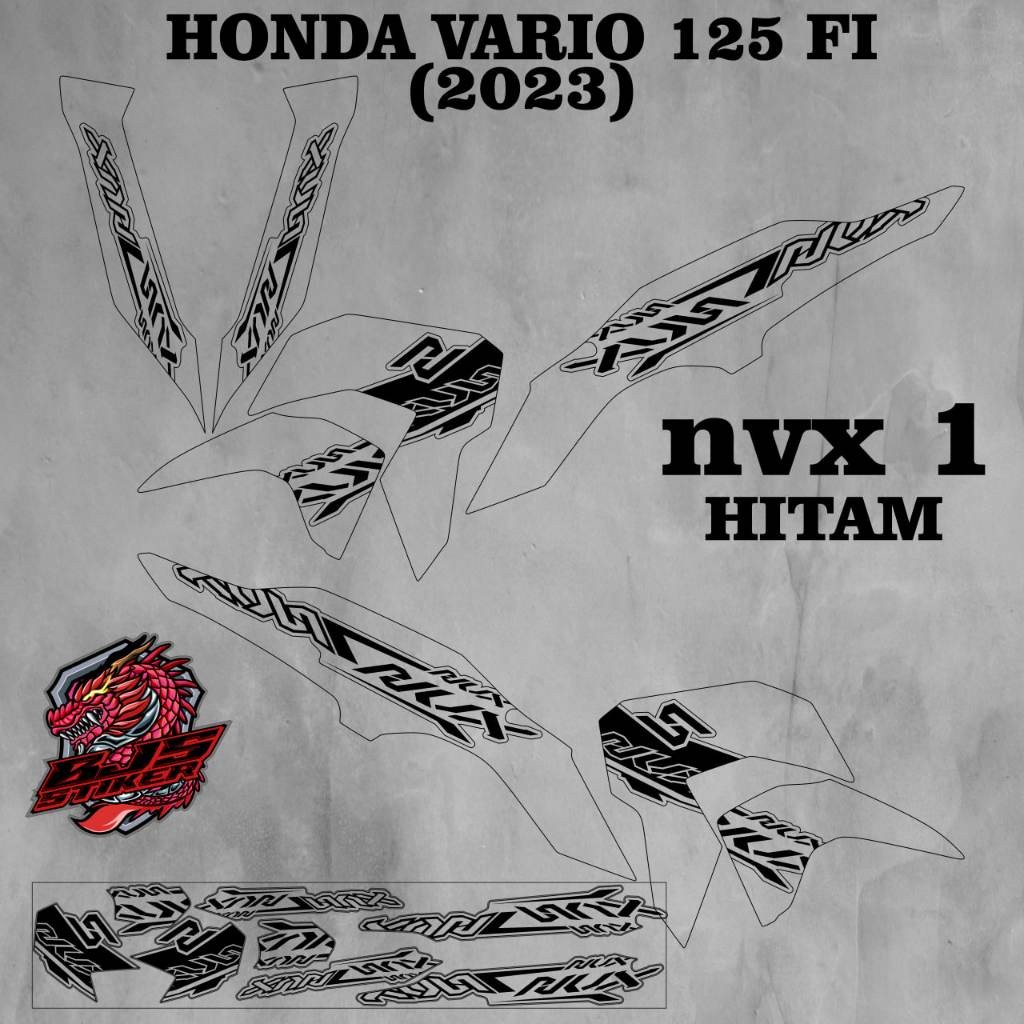 Vario 125 New NVX 1 แถบสติ๊กเกอร์ - Vario 125 New 2023-2024 NVX 1 สติ๊กเกอร์สติ๊กเกอร์