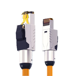 ZoeRax Cat8 สาย Ethernet S/FTP 22AWG 40Gbps 2000MHz Double Shielded Solid Core Patch สาย Ethernet LAN เครือข่าย