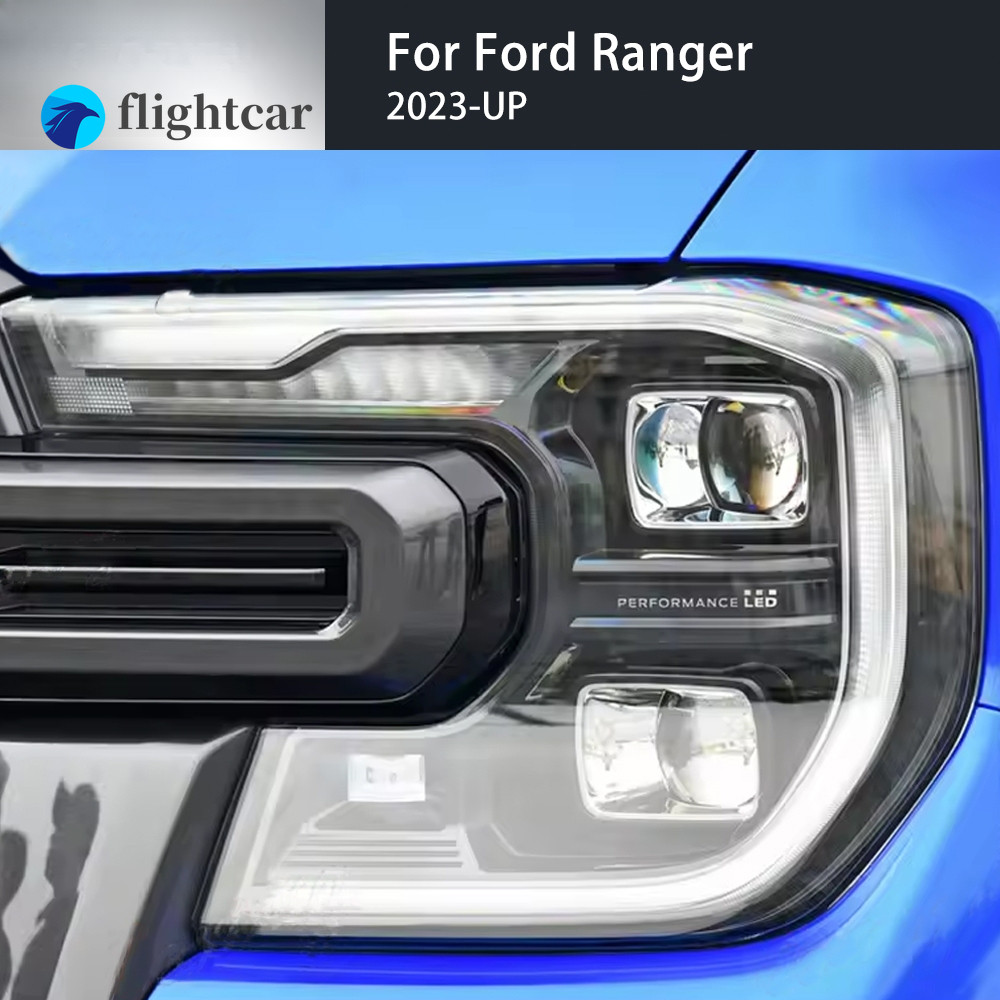 FT สําหรับ Ford Ranger 2023 2024 2025 ไฟหน้ารถป้องกันฟิล์มควันโปร่งใสสีดํา TPU สติกเกอร์ Accessorie