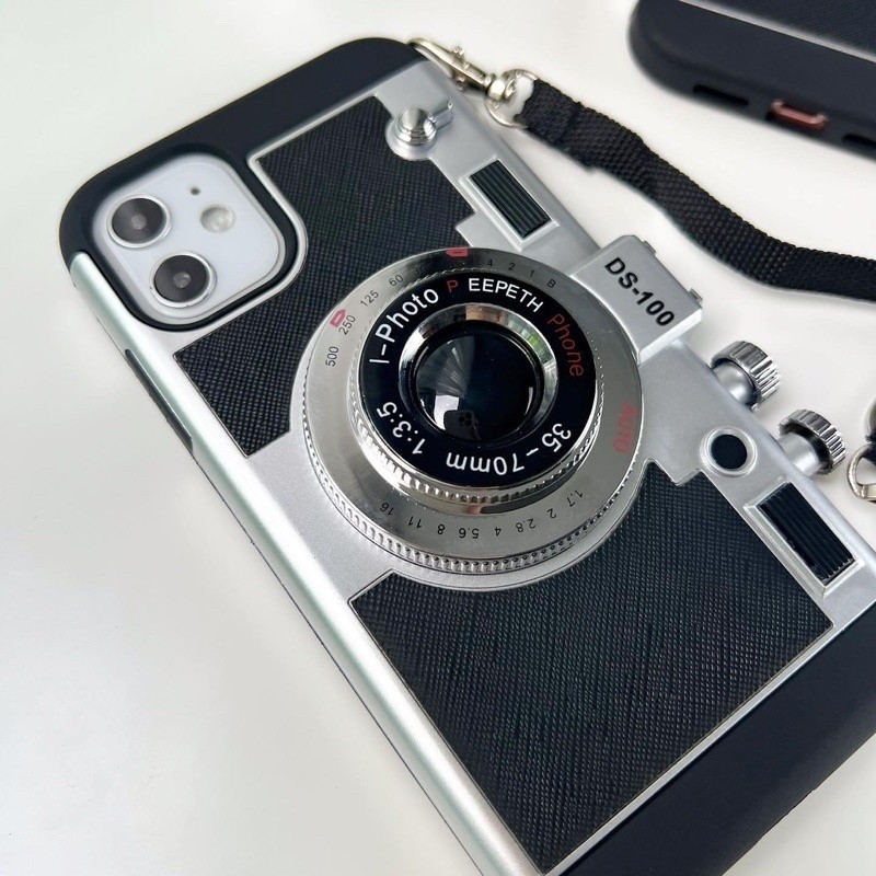 [i17] พร้อมส่ง📷 E5S8&T5 เคสกล้อง (V1)Emily Camera เคสสายสะพาย 🛫เคสไอโฟน สายคล้องคอ สำหรับ iPhone X-1