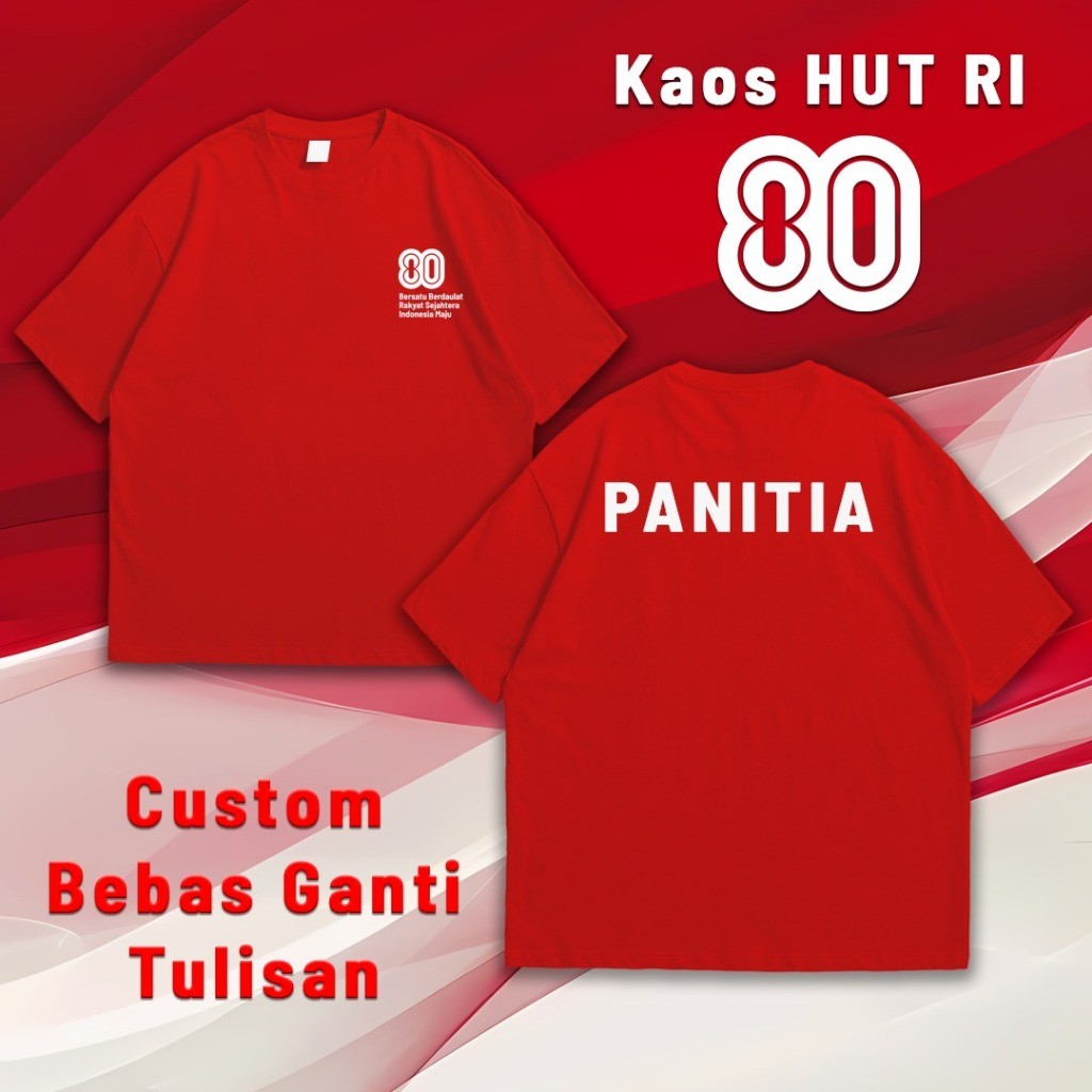 CUSTOM CLOTHES INDEPENDENCE ANNIVERSARY 17 AUGUST // 80TH ANNIVERSARY CLOTHES// COOL DISTRO CLOTHES/