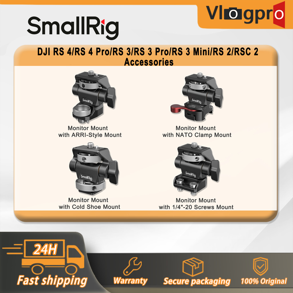 SmallRig ปรับกล้อง Monitor Mount พร้อมรองเท้าเย็นสําหรับ 5 "และ 7" Monitor