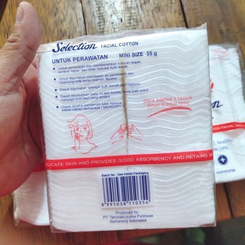 D88 สําลีเช็ดหน้า SELECTION สําลีเช็ดหน้า