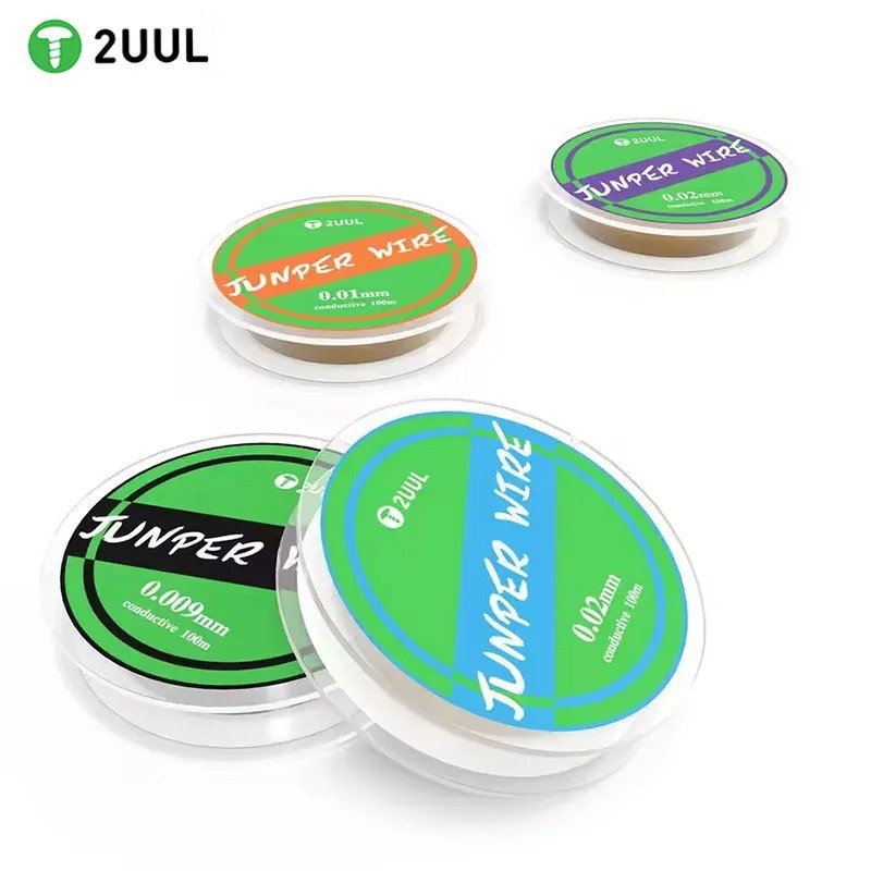 2UUL Ultrafine จัมเปอร์ลวด FX-001 0.01 มม.FX-0009 0.009 มม.FX-002 0.02 มม. Conductive 100 M/FX-002A 