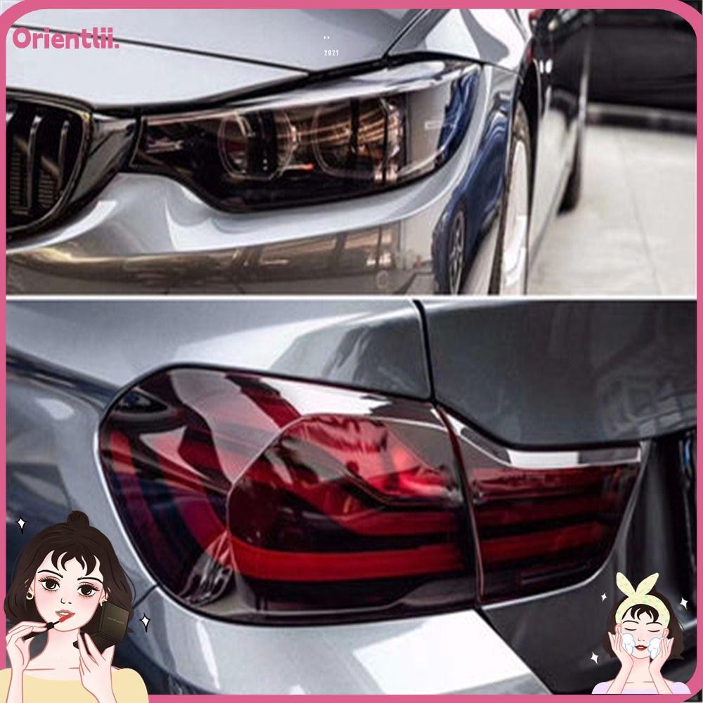 ฟิล์มโคมไฟไฟหน้ารถ ORIENTTK ฟิล์มไวนิลแบบมีกาวในตัว สติ๊กเกอร์ไฟตัดหมอก, รถจักรยานยนต์ PVC สติ๊กเกอร์ติดรถยนต์ Tailing Moulding ฟอยล์