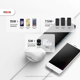 [ส่งไว] Moov WC01 แท่นชาร์จไร้สาย 15W MagCharge แม่เหล็ก Wireless Charger Magnetic For Phone Android