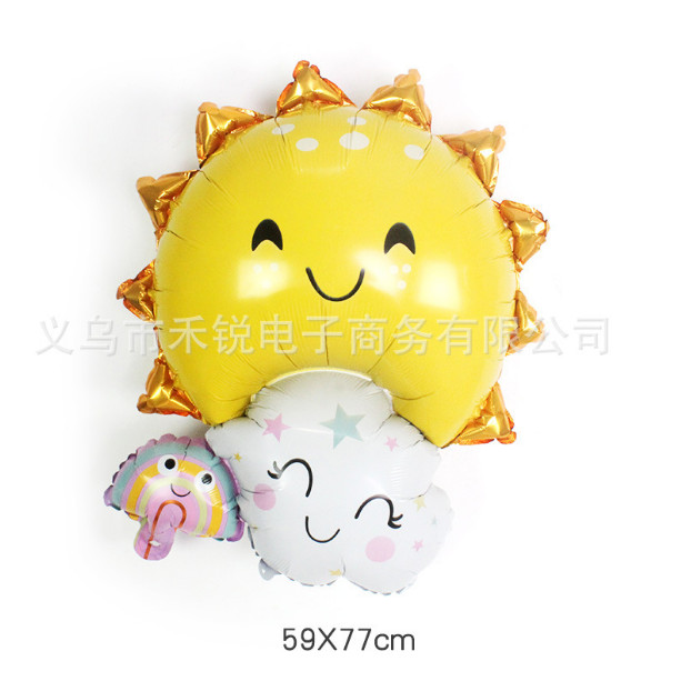 ส่งไว ลูกโป่งฟอยล์ รุ้ง ก้อนเมฆ พระอาทิตย์ balloon รูปที่ 6