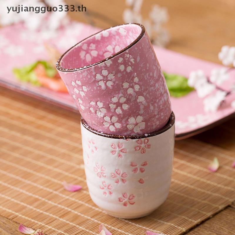 # yujiang # สไตล์ญี่ปุ่น Kung Fu ชาเซรามิค Underglaze Porcelain ถ้วยชาเจ้าของบ้าน Sub-Cup แก้วชาถ้วยสีชมพูสีขาว . ราคา ถูกที่สุด ดีลบีเคเค แกลเลอรีภาพที่ 3