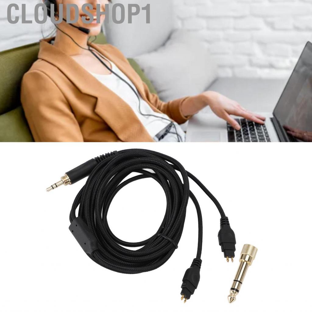 Cloudshop1 CloudShop1-th gugxiom สายเคเบิลสำหรับ HD580 HD600 HD650 HD660S HD6XX เสียงถักด้วยอะแดปเตอ
