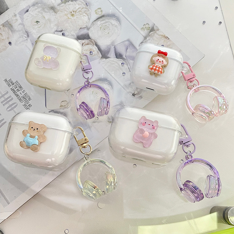 Redmi Buds 6 Lite Case Buds 6pro น่ารักการ์ตูนซิลิโคนโปร่งใสหูฟังฝาครอบ Redmi Buds 6 Pro Cover