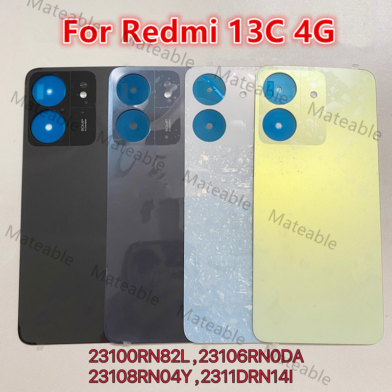 1X แบตเตอรี่ปกหลังสําหรับ Xiaomi Redmi 13C 4G ด้านหลังซ่อมอะไหล่ 23100RN82L 23106RN0DA 23108RN04Y 23