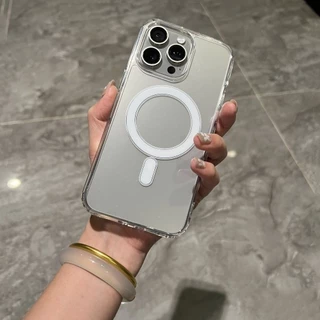 เคสใสกันกระแทก แม่เหล็กเคสสําหรับไอโฟน11 สำหรับIPhone16 14 13 12 15 promax 7P/8P X/XS โปร่งใส เกราะกันกระแทก สำหรับไอโฟน