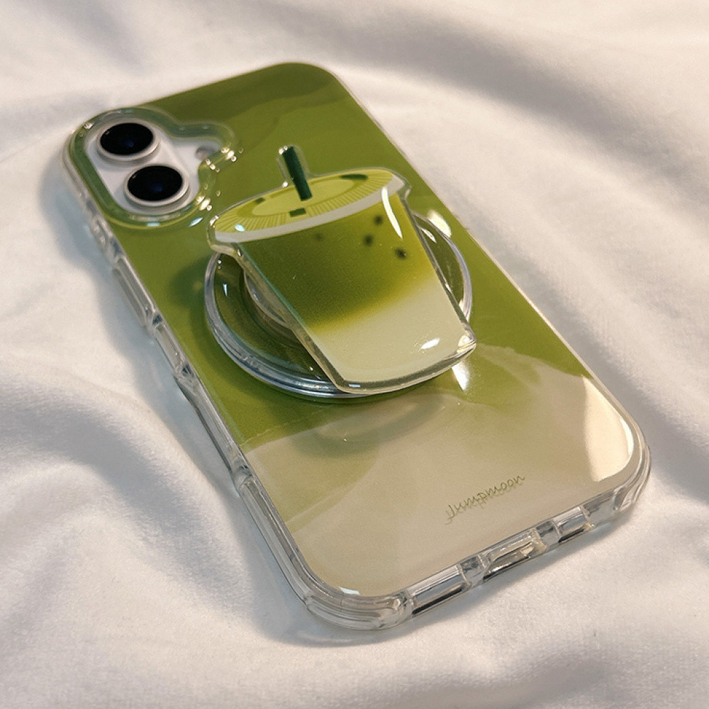 Ins Gradient สีเขียว Matcha Latte พับแม่เหล็กสําหรับ IPhone 16 Pro Max 16 16 Pro 15 Pro Max 14 Pro Max 13 กันกระแทก IMD หนาปกหลัง ราคา ถูกที่สุด ดีลบีเคเค แกลเลอรีภาพที่ 6