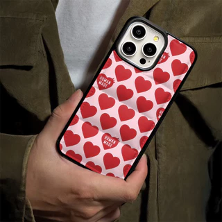 Simple การ์ตูน Hearts HUMAM MADE ป้ายลงเสื้อแจ็คเก็ต Hard Shell เคสโทรศัพท์เหมาะสําหรับ IPhone17 17AIR 16 16P 16PM Plus 16E 15 15P 15PM 14 14P 13P 13PM 12PM 11PX XR