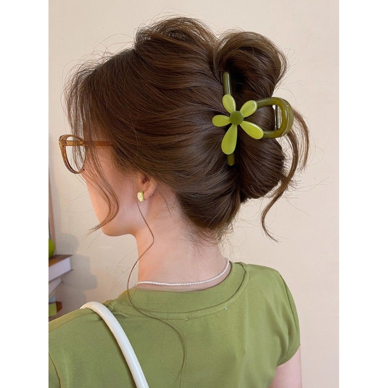 เก๋ากี้ผมลายดอกไม้น่ารักสำหรับสาวๆ กับคลิปยึดเล็บแบบยืดหยุ่น - รูปที่ 4