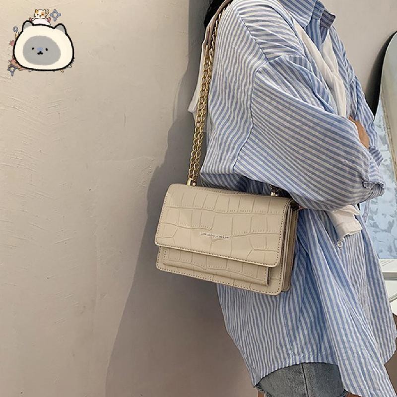 กระเป๋าสะพายโซ่ Axillary Chic ฝรั่งเศสพร้อมวัสดุหนัง PU