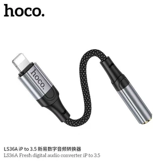 ✅ HOCO LS36 ตัวแปลงช่องหูฟัง Type-C / iOS / USB to 3.5 mm รองรับ iOS 15 / Pad ฟังเพลง + คุยโทรศัพท์ Audio Converter hc5