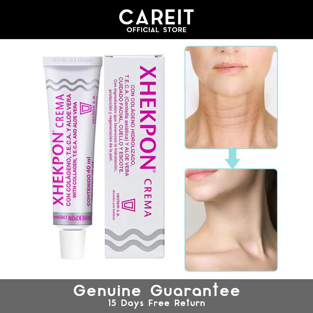 XHEKPPON Crema Face and Neck Cream ต่อต้านริ้วรอยกระชับผิว Moisturizing Neck Hydrating Cream ครีมบํารุงผิวหน้าและคอ 40mL