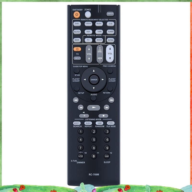 1 ชิ้น RC-709M รีโมทคอนโทรลสีดํา ABS สําหรับ AV ตัวรับสัญญาณ RC-737M RC-765M TX-SR507 TX-SR606 TX-SR