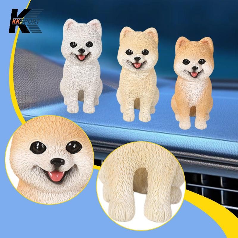 [โอเคสปอร์ต] ตุ๊กตาหมาปอมเมอเรเนียนแบบพกพารูปปั้นลูกสุนัขสําหรับห้องนอนโต๊ะอัตโนมัติภายใน