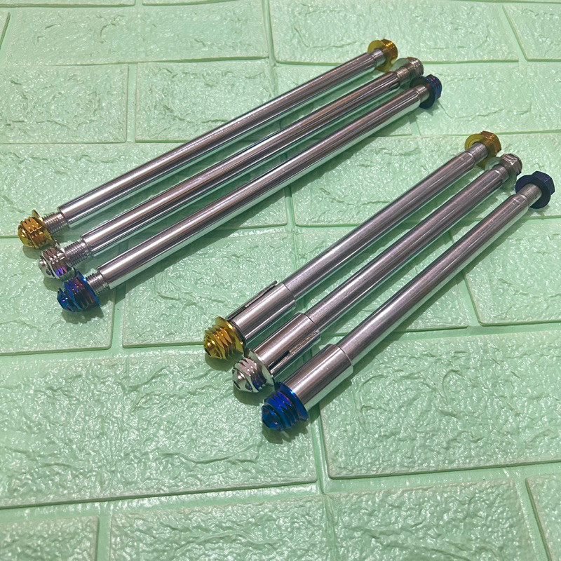 D9 Racing PROBOLT AXLE NINJA R RR NINJA 150 ด้านหน้าด้านหลัง AXLE PLUS สแตนเลส PROBOLT HENG THAILAND