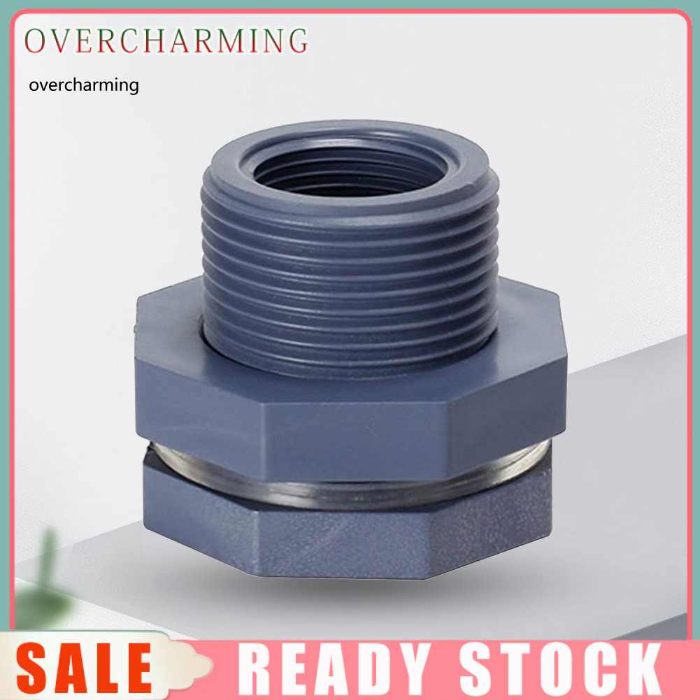 <over> 2 ชิ้น PVC 3/4 นิ้วถังน้ําจํานวนมากอะแดปเตอร์ฟิตติ้งพร้อมปะเก็นซีล