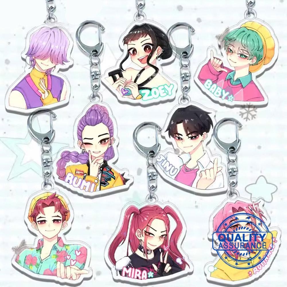 2025 ภาพยนตร์ใหม่ Kpop Demon Hunters พวงกุญแจสําหรับกระเป๋าความงามจี้เครื่องประดับของสะสม M2u8