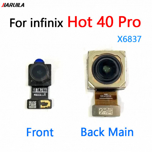 สําหรับ Infinix Hot 40 Pro X6837 โมดูลกล้องด้านหลัง Flex Cable + เปลี่ยนกล้องด้านหน้า Facing