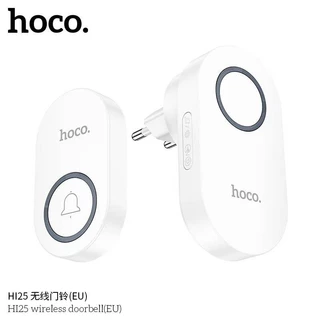 Hoco HI25 HI26 กริ่งไร้สาย ไม่ใช้ถ่าน ไม่ต้องเดินสายไฟ ระยะ 150 เมตร 60 ริงโทน ออดประตู hc6
