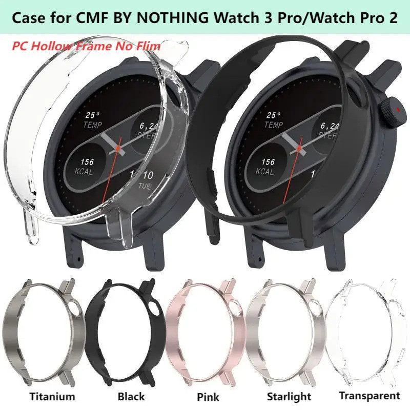 สําหรับ CMF โดย NOTHING Watch3 Pro/นาฬิกา Pro 2 กรณี PC Hollow Protector ฝาครอบกันชนป้องกันสําหรับ Nothing Watch 3 2 ProAccessories