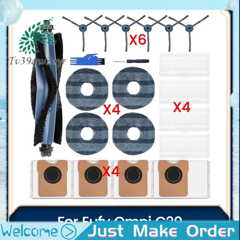ชิ้นส่วนอะไหล่สําหรับชุดอุปกรณ์เสริมเครื่องดูดฝุ่นหุ่นยนต์ Eufy Omni C20