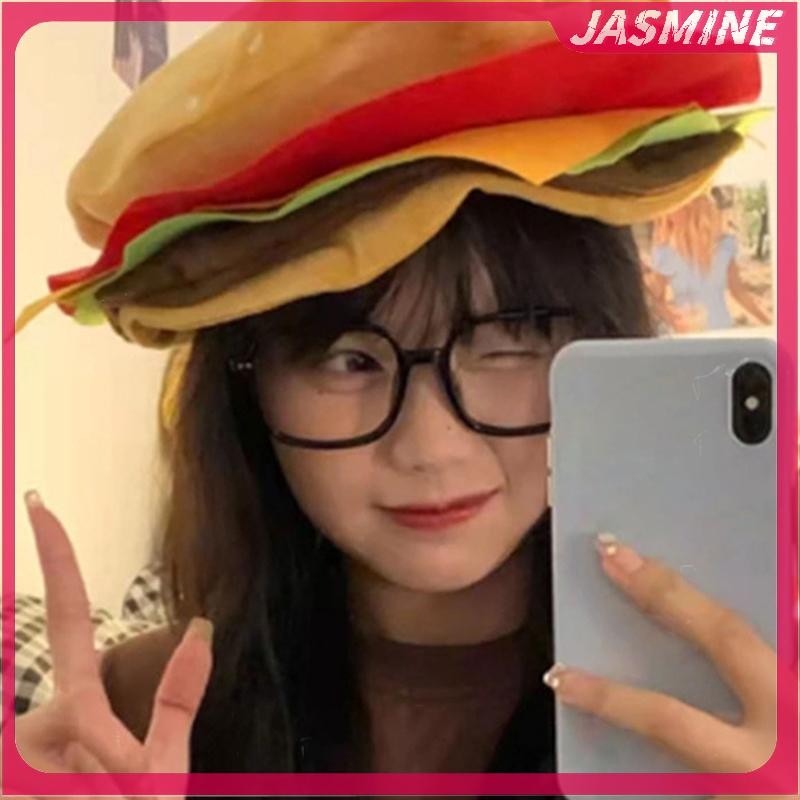 Byth แฟชั่นน่ารักอเนกประสงค์ตลก Burger Hat Party Casual ส่วนบุคคลหมวก byth