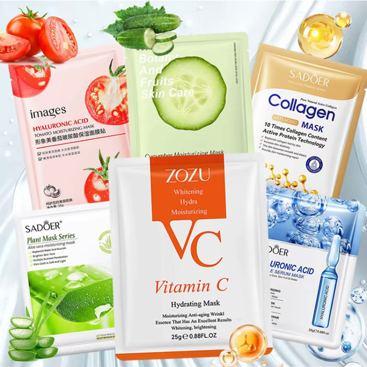 【ซื้อ 20 แถม 20】 เซตมาส์กหน้า มาส์กหน้ามากมาย ว่านหางจระเข้ คอลลาเจน กรดไฮยาลูโรนิก วิตามินซี ราคาดีกว่า รูปที่ 7