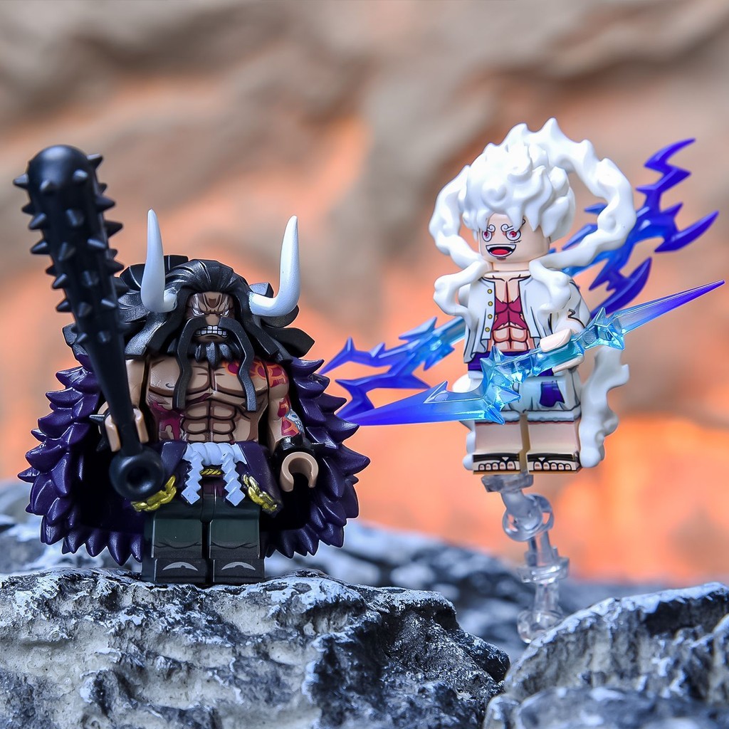 เข้ากันได้กับ Lego OP One Piece Whitebeard Kaido Kidd Third Party ประกอบ Building Block Minifigure ข