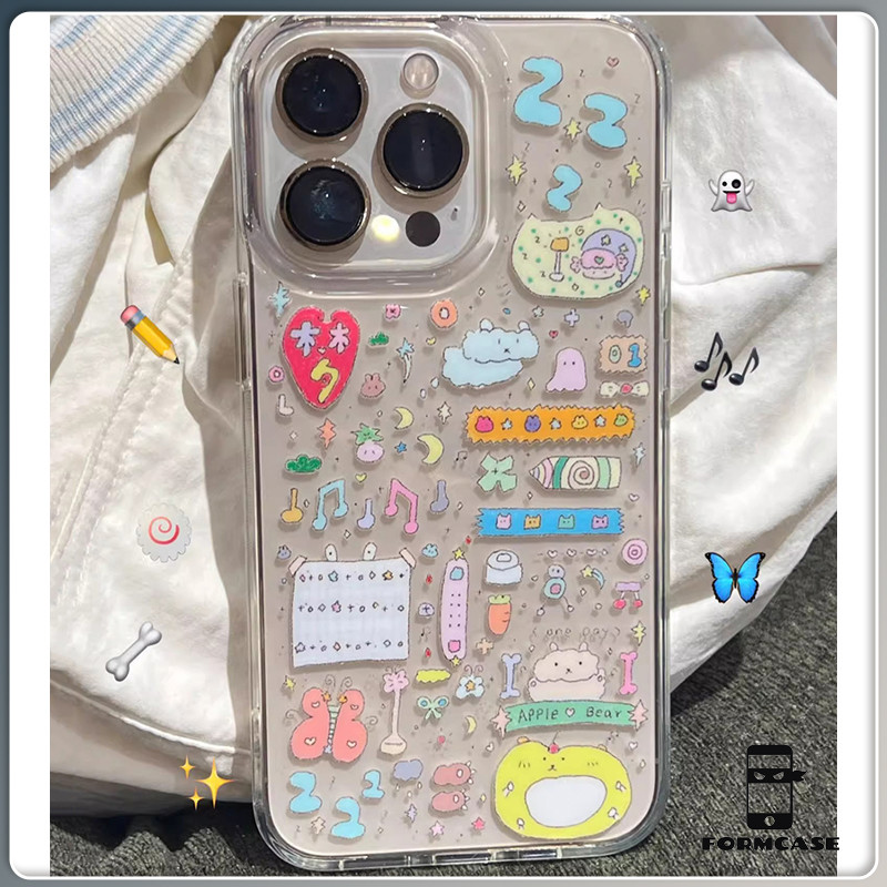 โปร่งใส จัดส่งจากประเทศไทย สไตล์น่ารัก ไซม์เพล็กซ์ for iPhone เคสไอโฟน 11 12 13 14 15 16 PLUS PRO MAX X XS MAX XR 7/8PLU
