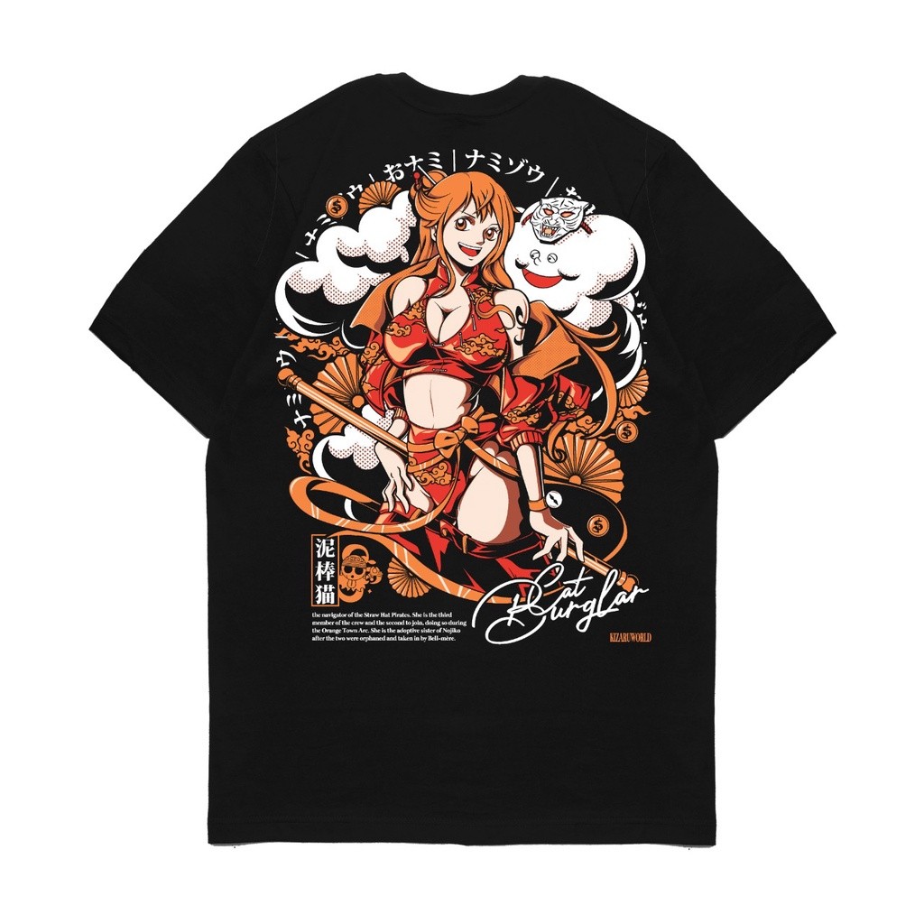 (ใหม่) เสื้อยืดอนิเมะ KIZARU One Piece NAMI