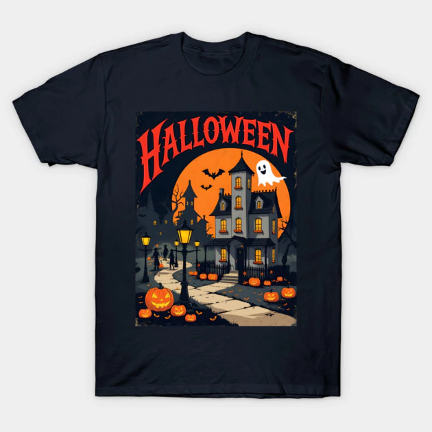 เสื้อยืด Vintage Halloweentown Cotton 100%
