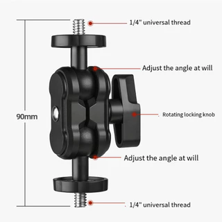ขาตั้งโทรศัพท์มือถือ อะแดปเตอร์ ABS ขาตั้งเปลี่ยนสด Universal Universal ขาตั้งกล้อง Pea 360 pan-เอียงอะแดปเตอร์อุปกรณ์เสริม 1/4 อินเทอร์เฟซ, อินเทอร์เฟซลูกหมาก 17.4 มม.