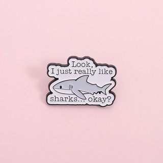เข็มกลัดลายฉลามFunny Shark Pin สไตล์ที่เหมาะสำหรับเป็นของขวั…