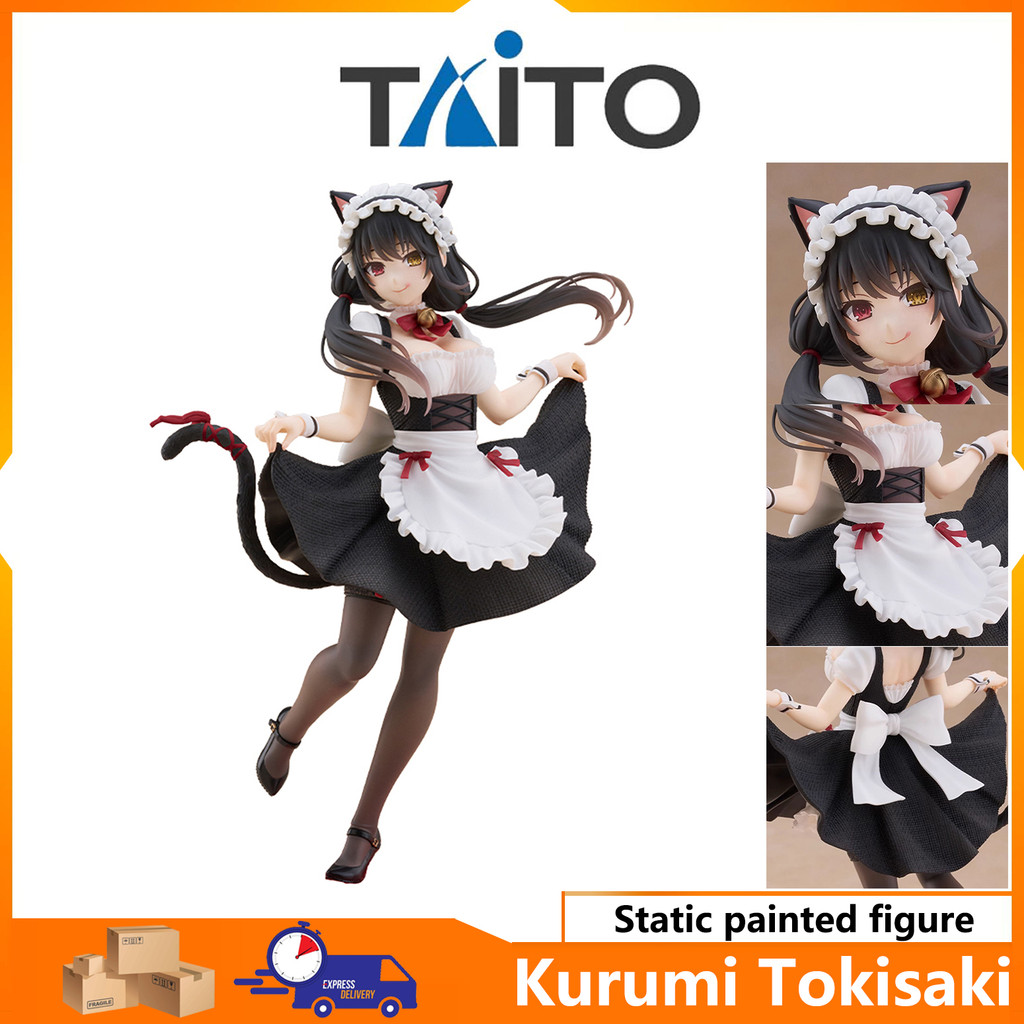 【TAiTO】Kurumi Tokisaki Cat ears maidservant Ver. Static painted figure height about 18cm Popular PVC