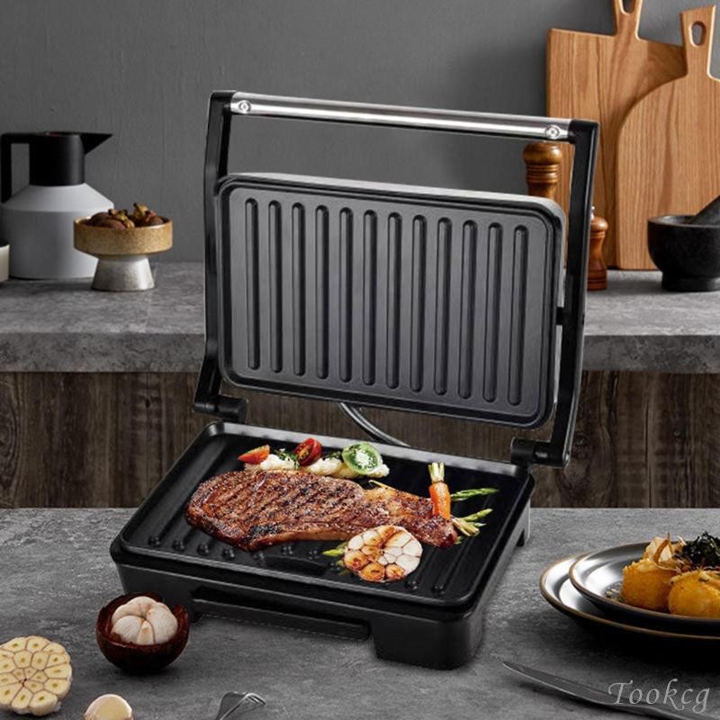 [Tookcg] Electric Panini Press Compact 750W Sandwich Press สําหรับชีสสเต็กอาหารเช้า