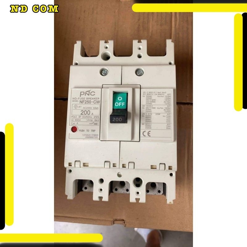 สุดคุ้ม แบรกเกอร์​NF250cw 3p 200A 200vac