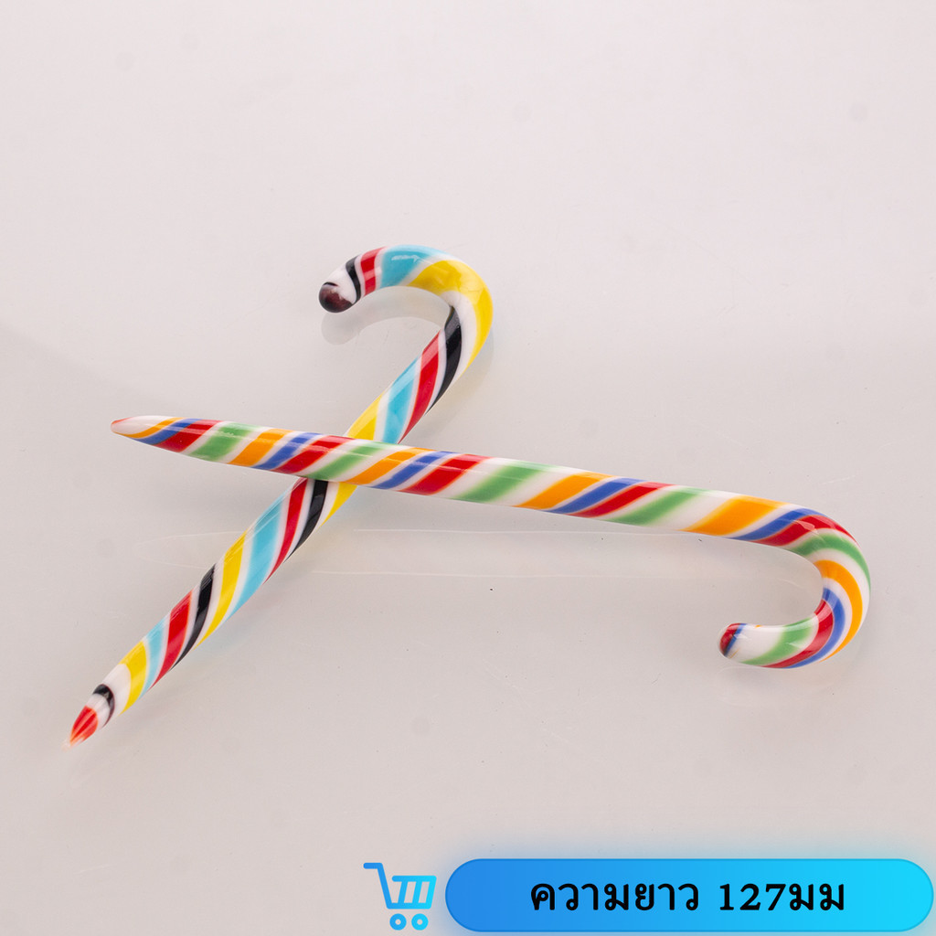 127 มม.สีสัน Cane แก้ว Dabber เครื่องมือสําหรับควอตซ์ Banger เล็บ Dab Rig ส่งสีสุ่ม YC314