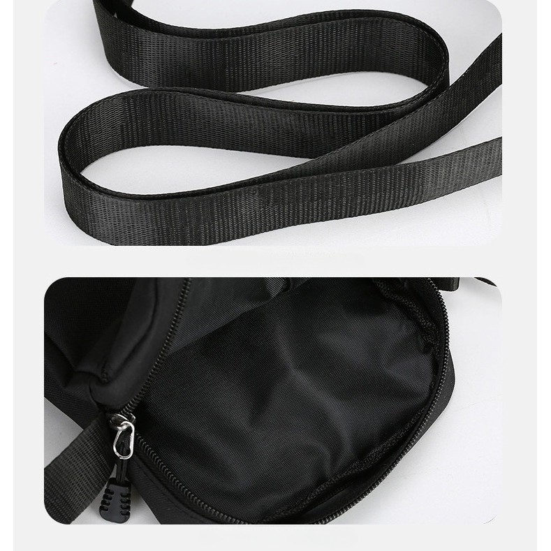 ใหม่ Sonic การ์ตูนพิมพ์ Square Canvas Crossbody Bag สีดํา Multi functional Storage Bag สําหรับทุกวันแฟชั่น Dressing