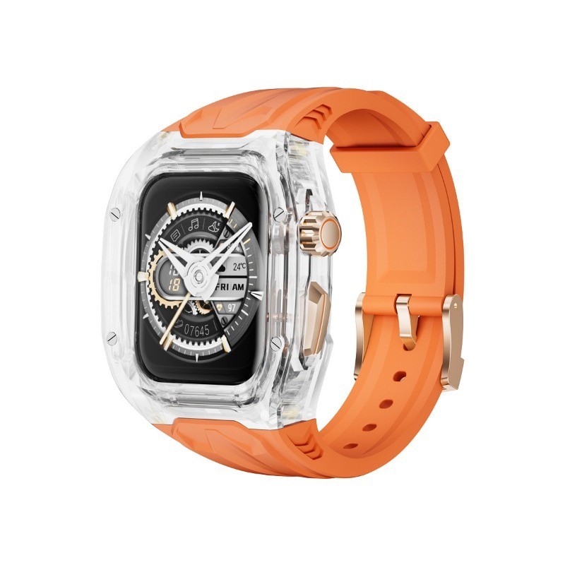 สายนาฬิกาซิลิโคนดัดแปลง 49 มม. 9 8 7 6 5 4 se เหมาะสําหรับ Ap ple นาฬิกาโปร่งใส one-piece A pple สายนาฬิกา 44 มม. 45 มม.